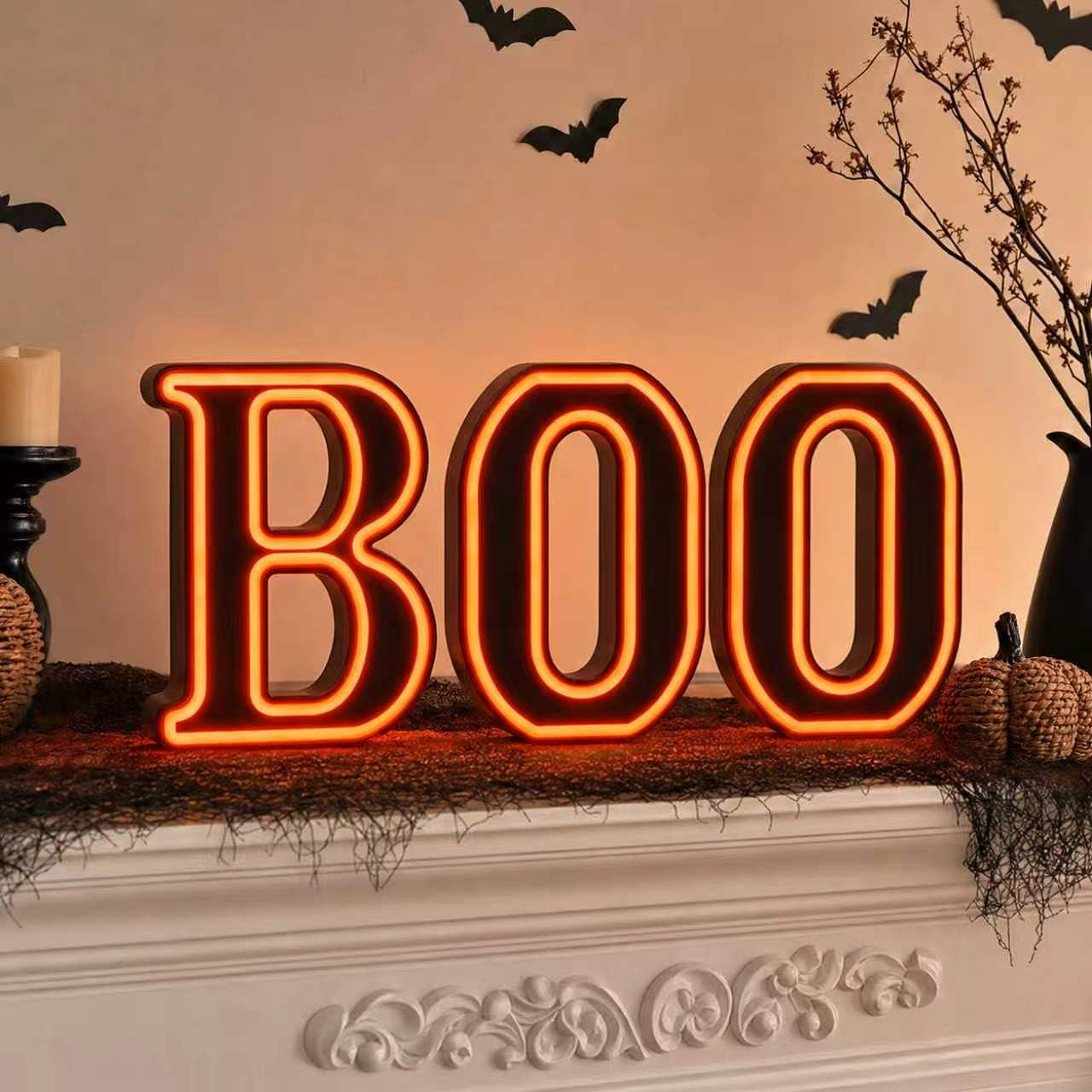 FunouHome BOO Light Up Letters — 3 Pcs