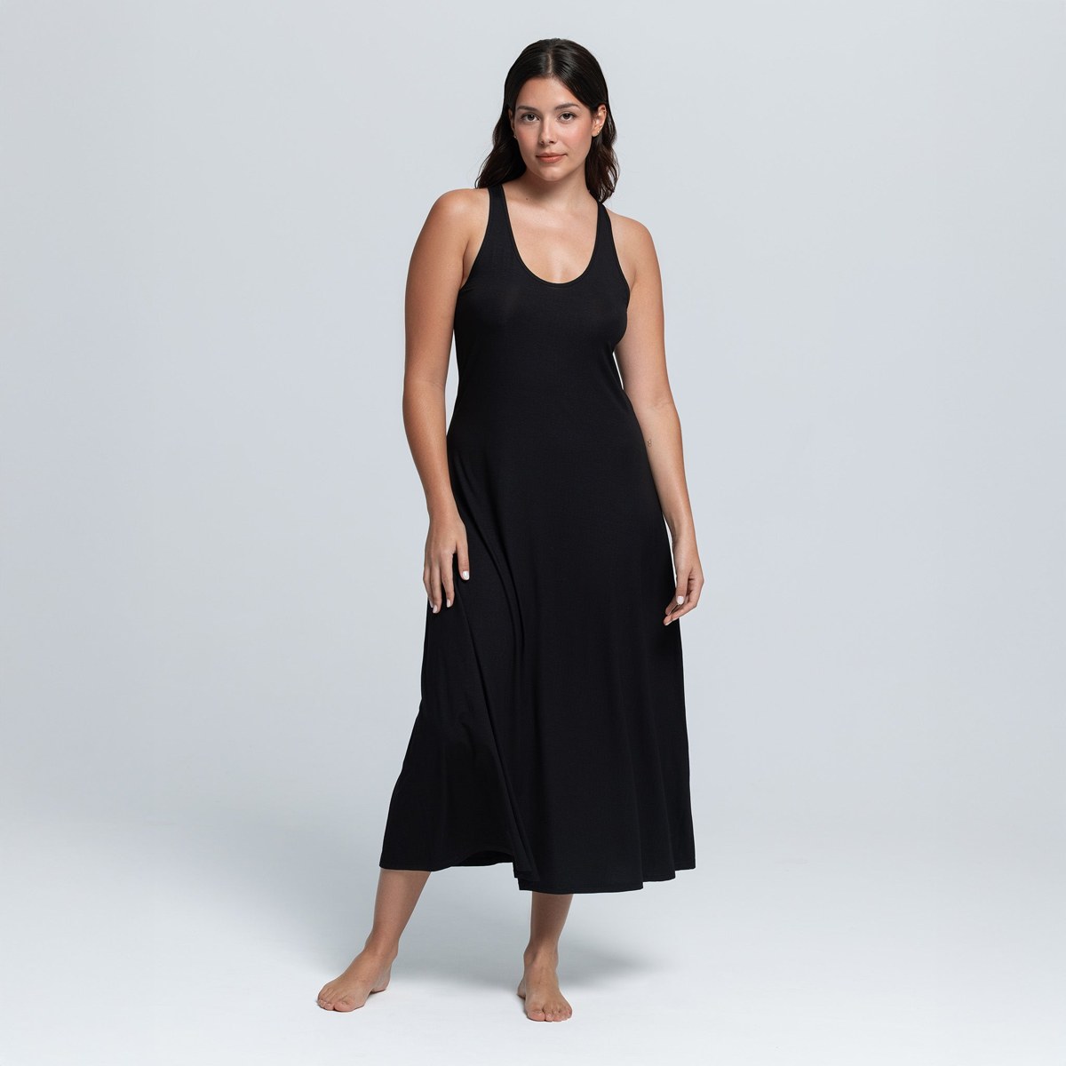 A DOMANI Flowy Racer Long Dress