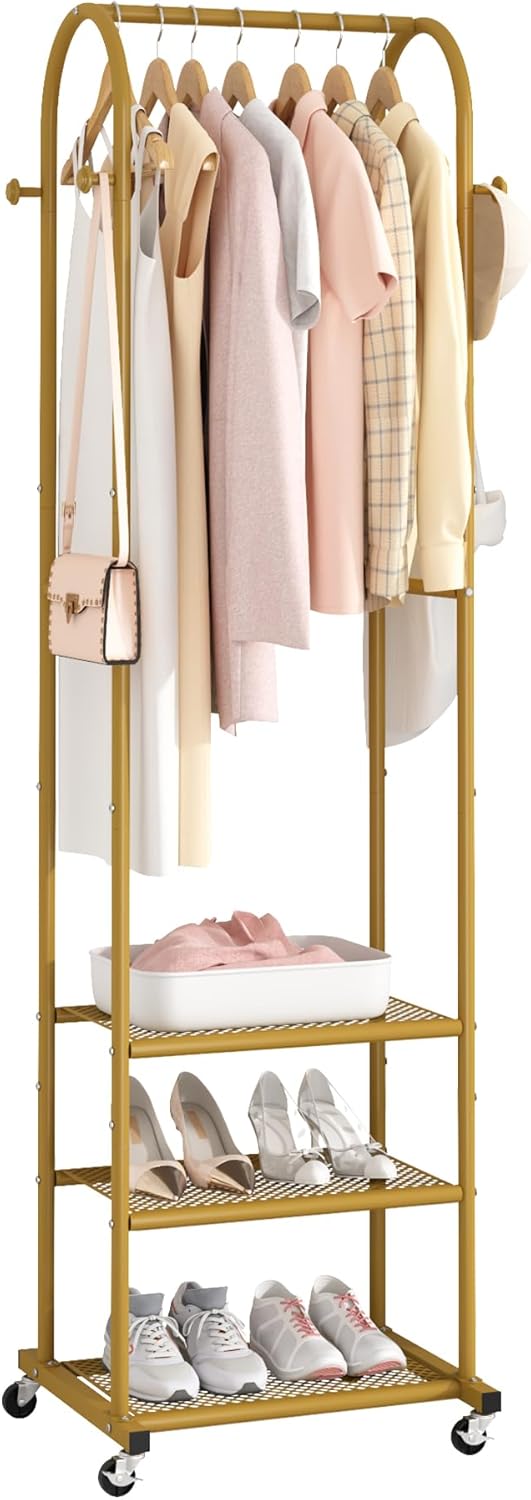 Kaitiemoo Gold Rolling Garment Rack