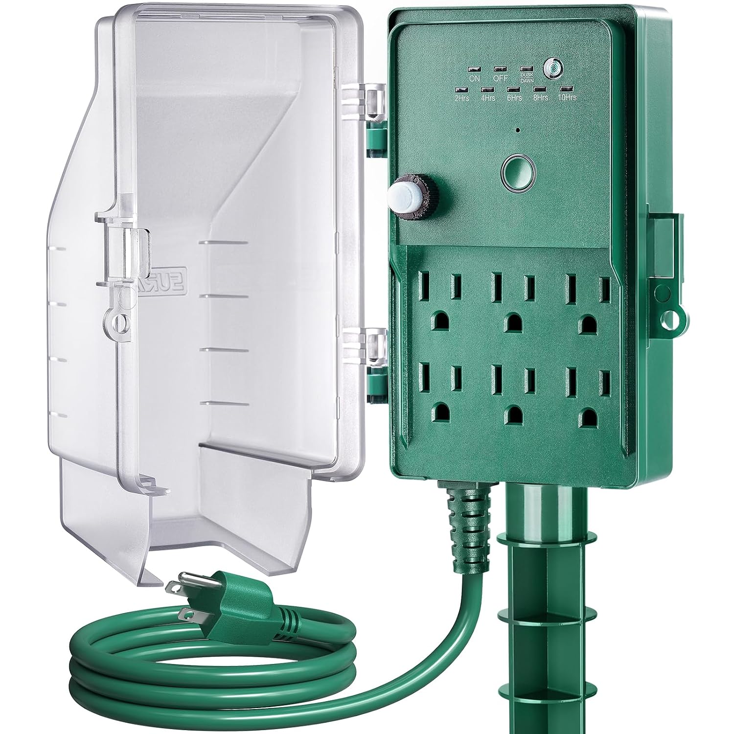 Amazon Home Outdoor Power Stake with Dusk-to-Dawn Timer